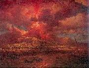 Marlow, William Vesuvius Erupting at Night oil on canvas